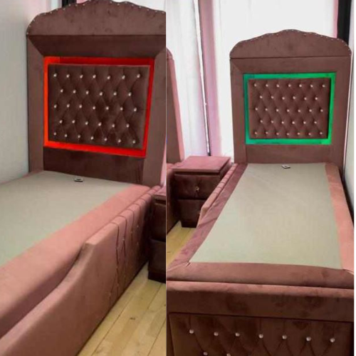 Single bed with LED